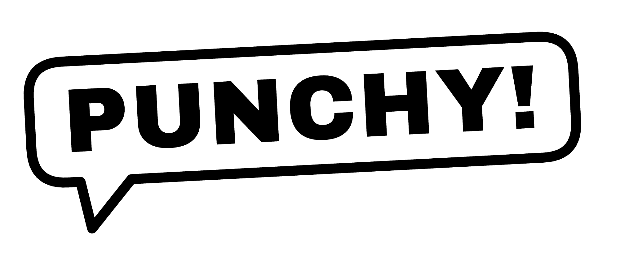 Punchy logo in one colour